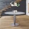 Armen Living Lindsey Contemporary Dining Table in Brushed Stainless Steel Finish and Clear Glass top LCLNDIBS - alternate 2